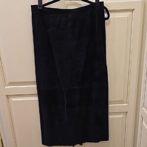 Vintage 2000's  My Weekend Clothes  Suede  Straight Skirt  Brown Size 12